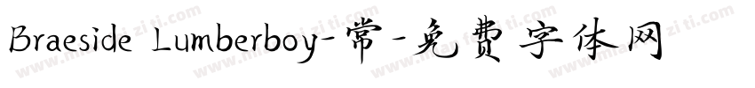 Braeside Lumberboy-常字体转换